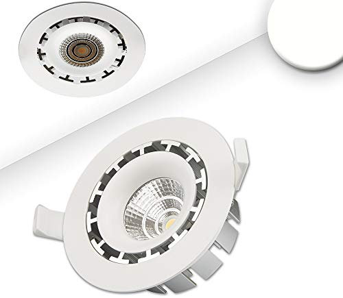 LED Einbaustrahler COB, 15W, 45°, rund, neutralweiß, schwenkbar, dimmbar, weiß