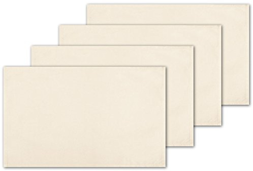 Bestlivings 4er Set Tischsets Platzset Tischuntersetzer Platzdeckchen Tischdeko Tischmatte Essensunterlage Maße 30x45 cm, Farbe: beige - Creme