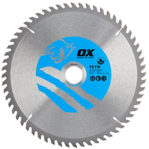 OX Tools Wood Cutting Circular Saw Blade 250/30mm, 60 Teeth ATB