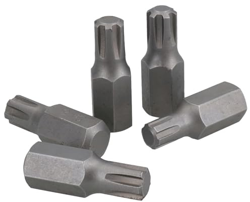M8 Male Short (30mm) Ribe Bit 5 Pack with 10mm Hex End S2 Steel Bergen
