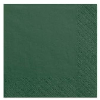 Napkins 3 layers bottle green 33 x 33 cm (1 pkt / 20 pieces).