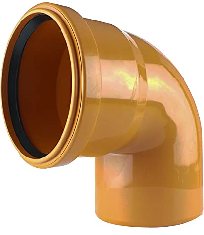 MKK - 19580-003 - KG Bogen 90° PP DN 110-200 Formteil Winkelstück Abwasserrohr orange DN 200