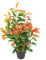 Leaf Ficus Artificiel Rouge et Vert avec Pot en Plastique Noir 80 cm