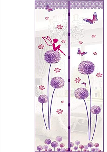 Magnetic Door Magnetic Insect Door Screen Door High Density Curtain Fly Bug Mosquito Mesh Curtain Size:90 * 210cm (color5) Purple