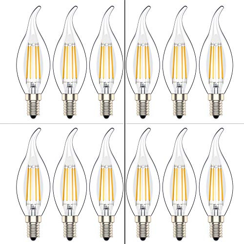 Phoenix-LED GlüHbirne E14 Led Kerzen,4W Ersetzt 40Watt,Warmweiß 2700K, 400lm,12er-Pack