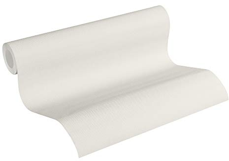 Plain Wallpaper Blooming Non-Woven Wallpaper 10.05 m x 0.53 m Creme Made in Germany by Livingwalls 372682 37268-2