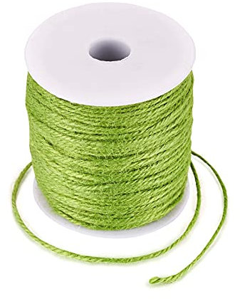Cheriswely, spago di iuta naturale, spesso 0,9 m, corda di iuta spessa per regali, confezione regalo, giardinaggio, riciclaggio, colore verde