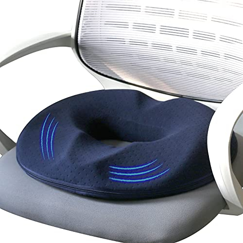 LittleJimmy Donut-Kissen, großes Sitzkissen zur Linderung von Steißbeinschmerzen, Hämoroidbehandlung, Bettwunden, Prostata, Steißbein, Postpartum, ergonomisches Design (Velourbezug für Frauen)