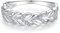 VIKI LYNN Ring aus 925er-Sterlingsilber, Federring, Hochzeitsring für Damen, Cubic Zirkonia 925er Sterlingsilber mit 18 Karat Weißgold vergoldet Zirkonia, Zirkonia
