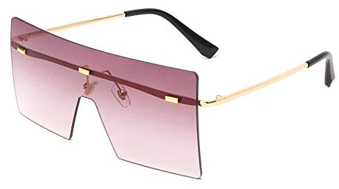 WQZYY&ASDCD Sonnenbrille Herren Damen Quadrat Damen Damen Frauen Brille Brille Transparente Gläser Uv400 Shadow Fashion Driving Outdoor-Lila