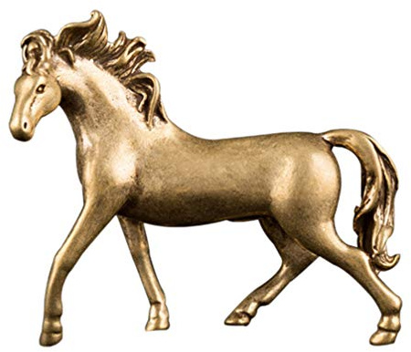 Cabilock 1Pc Kreative Figurine Skulptur Messing Statue Racehorse& Skulptur- Kalten Guss Horse Racing Figurine Desktop Schmuck