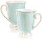 Dicunoy 2 Pack Bone China Mugs, 300ml Fine China Coffee Tea Cups with Gold Trim, Thin Vintage Cup with Pedestal for Valentine's Day, Mother's Day, Birthday