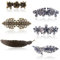 Kalolary Haarspangen, 6 Stück, französischer Stil, Vintage, Haarspangen, Kristall, Retro, Französisch, Haarspangen, Metall, Bronze, Rosen, Federn, Haarspangen, für Damen und Mädchen (B)