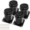 Cjueiom 4Pcs Adjustable Furniture Legs, 50mm Stainless Steel Black Feet for Bed, Sofa, Cabinet, Wardrobe, Coffee Table, Kitchen Cabinet Legs, Worktop Support