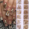 BELICEY Nail Crystal Rhinestones Gems 810PCS Champagne Gold Rhinestones for Nail Decoration Nail Hearts Butterfly Charm Nail Dimonds Beads Stone for Nail Art Jewels DIY Crafts Clothing