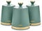 Tower T826131JDE Cavaletto Set of 3 Storage Canisters for Coffee/Sugar/Tea, Steel, Jade Green and Champagne Gold