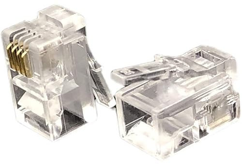 Coorle Spina modulare RJ9 4P4C w=7,62 mm per cornetta telefonica -500PCS