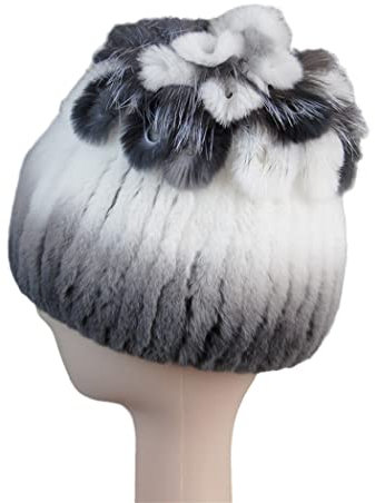 keusyoi Fellmützen für Frauen Winter Fell Strickmütze Damen Warm Schneemützen Damen Elegant Beanies Cap