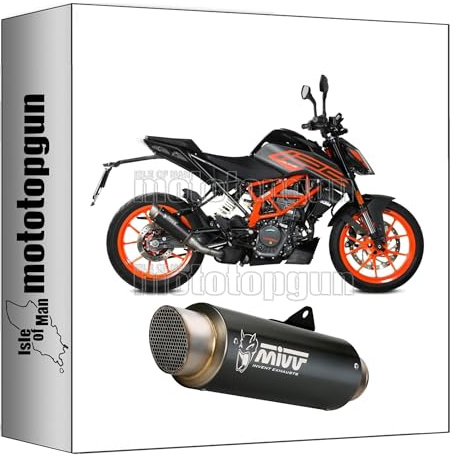 mivv pot d'echappement homologue cat-oem gp-pro acier noir compatible avec ktm 125 duke 2021 2022 mototopgun