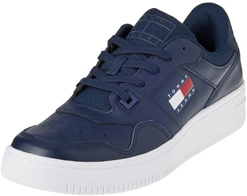 Tommy Jeans Hombre Sneaker con suela cupsole Zapatillas, Azul (Dark Night Navy), 40