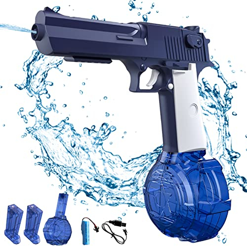 Elektrische Wasserpistole Spielzeug mit großer Reichweite EIN-Knopf Automatische Super 434CC+116CC Wasserspritzpistole,Super Revolver Elektrisch Wasserpistolen Wasserspritze Spritzpistole