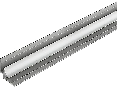Bilderwelten Profilleiste 60 cm Eckleiste aus Aluminium matt für Duschrückwände und Küchenrückwände bis 3mm, Eckprofil Leiste