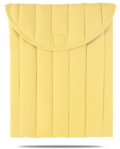 Puffy Laptop Sleeve 11-12 Inch Yellow, Protective Carrying Case for Men and Women, Cute Case Bag Compatible with 11 and 12 Inch Laptops, 10.9 Ipad 10, 10.2 Ipad 7 8 9 in Cover