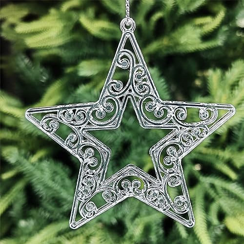 SECALIFE 12 Pieces Christmas Decoration Hanging Icicles Acrylic Icicles Pendants Christmas Icicle Ornaments Set Xmas Holiday Hanging Decorations for Christmas Tree Party Decorations, Acrylic Stars