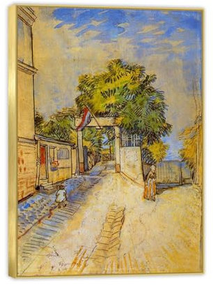 RYLJCZ Berühmte Wandkunst Drucke von van Gogh. Reproduktion berühmter Gemälde. Moderne abstrakte Wandkunst. Fertig zum Aufhängen (Belvedere), 50 x 70 cm (19,7 x 27,6), Goldrahmen