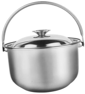 MAGICLULU Pentola in Acciaio Inossidabile con Coperchio Pentola da Cucina per Zuppe Latte e Uova con Riscaldamento Rapido e Distribuzione Uniforme del Calore Utile Strumento per Preparazioni