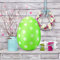 Aufblasbare Ostereier-Dekorationen,40cm Ostern Aufblasbare Outdoor Dekor,Bunte Eier Aufblasbare Ostern Deko,Große Osterei aus PVC,Aufblasbare Ostereier Ornamente für Hof,Rasen,Garten,Party (Grün)