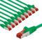 goobay Cable de red/Cat. 6, 10 unidades, apantallado, S/FTP/CU, cable de Ethernet, PiMF, LSZH/Cat 6, 10 Gbit/s, 10 x 1m, 66013,1 metro, verde