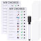 JIANTA 2 Stück Checklist Boards, To Do List Memo To Do Planer 20x12cm Tafel Plan für Kinder My Chores Checklist mit 10 Blanko Papier, 1 Whiteboard-Marker für Aufgabe, Lernplanung, Zeitplan(Weiß)