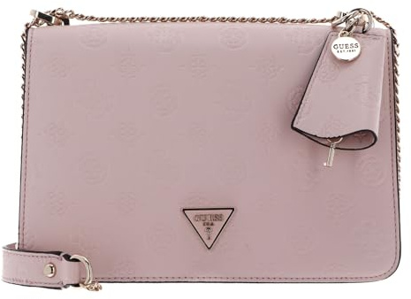 GUESS Umhängetasche Schultertasche Jena Convertible Xbody Flap Pale Pink Logo rosa