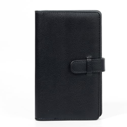 Easy Hood Fotoalbum, Foto Album mit 108 Taschen für Sofortbildkamera, PU Leder Fotobox, Kartenhalter, 3 Zoll Film Fotobuch,Schwarz