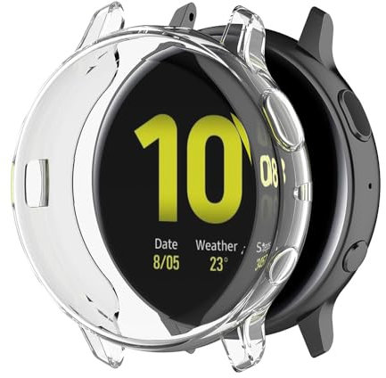 Hülle für Samsung Galaxy Watch Active 2 44mm Schutzfolie Schutzhülle, Silicone TPU Displayschutz Case Cover, Anti-Kratz Anti-Staub Schutz Gehäuse für Samsung Galaxy Watch Active 2 44mm (Transparent)