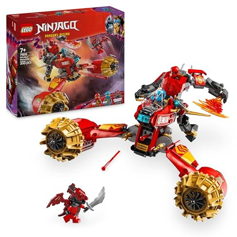 LEGO Ninjago Moto-Meca de la Tormenta de Kai Juguete de Construcción, Juego Ninja con Moto y 3 Minifiguras, Figura Articulada con Catana, Regalo para Niños y Niñas de 7 Años o Más 71830