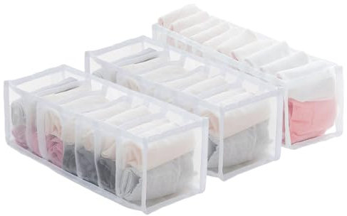 3 Stück Unterwäsche Organizer Schubladen,Aufbewahrungsbox Kleiderschrank Faltbar,Aufbewahrungsboxen für Socken und Unterwäsche