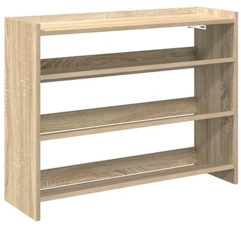 vidaXL Schuhregal Sonoma-Eiche 80x25x62 cm Holzwerkstoff, Schuhschrank, Schuhaufbewahrung, Schuhe Organizer, Schuhe Aufbewahrung, Schrank Schuhe