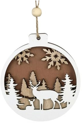 Folpus Letrero de Madera navideño, Colgante de Madera para Puerta de Entrada de Navidad, Adorno para de Navidad para el hogar, Sala de Estar,