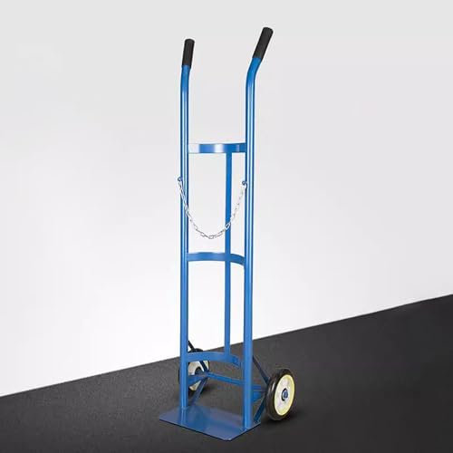 Meuble Bouteille de Gaz Support de Montage pour Oxygène et Acétylène Au Sol pour Camionnette, Chariot pour Bouteille D'oxygène Simple avec Roues en Caoutchouc, Support pour Bouteille de Propane