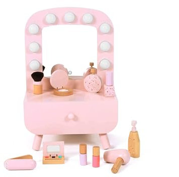 Bayer Chic 2000® Schminktisch Kinder mit LED Beleuchtung – 10-teiliges Zubehörset inkl. Fön & Schminkzubehör – Stabil & ideal für Kinder ab 3 Jahren