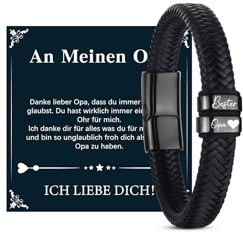 Merclix Vatertagsgeschenk für Opa Armband Opa Geschenk Geburtstag Weihnachten