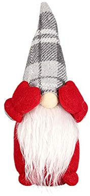 Weihnachtswichtel Dekor süße ausgestopfte Wichtele auf dem Tisch Regal Schreibtisch Buffalo Plaid Plüsch Wichtel Geschenke für Frauen Decorations Weihnachtsdeko im Bauernhausstil