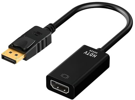 Sharelove Displayport to HDM1 Adapter, 4K 60HZ Display Port to Port, Practical Display Port to Adaptor, DP to HDM1 Converter Male to HDM1 Female for GPU/Laptop/PC