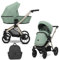 Kunert BRAV Kinderwagen 2 in 1 + Zubehör: Komfort, Sicherheit und Bequemlichkeit im eleganten und funktionalen Design, vielseitiges System, Aluminiumrahmen, leicht, einfach zu manövrieren, mint