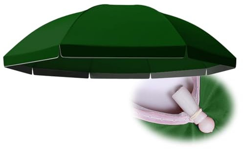 Toldo de Repuesto para Sombrilla de Patio 8 Varillas Cubierta de Repuesto para Sombrilla 2.60m 2.80m 3.0m 3.20m para Sombrillas de Jardín Patio Trasero y Piscina(Green,3.20m/10.5ft)