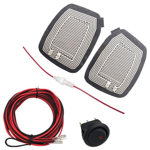 12 V Auto-Rückspiegelheizung, elektrische Glasheizung, Demister, schnelle Erwärmung, Seitenspiegel-Glasheizung, Metallglas-Heizkissen, Auto-Seitenspiegel-Heizkissen, geeignet für die meisten Autos