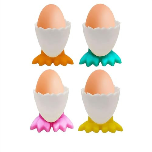 Egg Cups for Soft Boiled Eggs, Cartoon Egg Holder Soft Hard Boiled Egg Cups, Breakfast Egg Tray, Fun Duck Paw Egg Tray, Breakfast Brunch, Soft Boiled Eggs