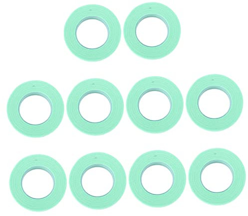 DEARMAMY 10 Rollos Cinta aislante de pestañas pegamento para pestañas dúo cinta no tejida para pestañas kit de maquillaje kit maquillaje cinta adhesiva de tela herramienta de pestañas Green